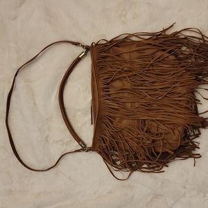 Chestnut fringe bag
